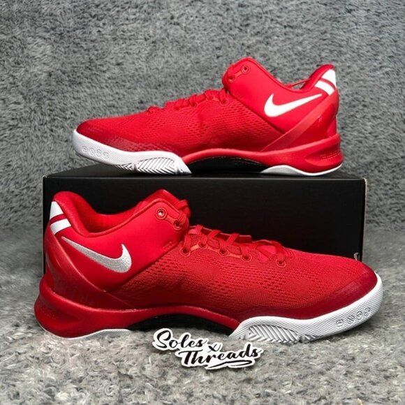 Nike Kobe 8 (GS) University Red White Size 6.5Y = 8 Women Basketball FN0266-601 - Picture 2 of 9